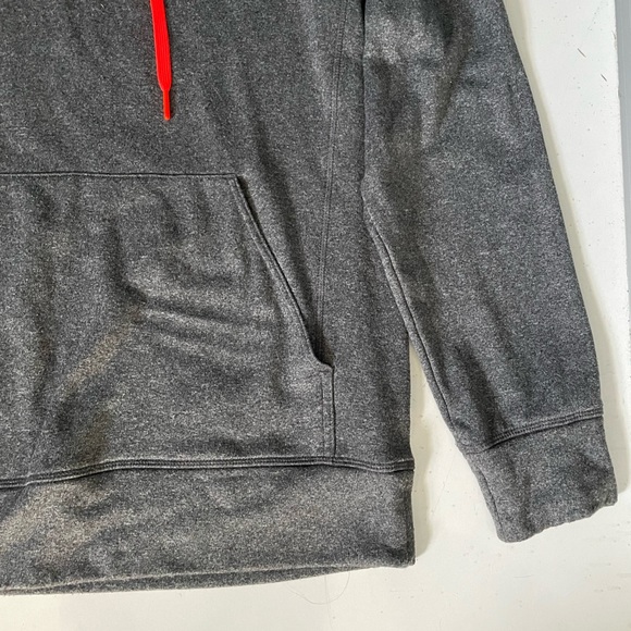 Adidas Mens Gray Neon Orange sweatshirt Hood Climawarm material Size large - Picture 4 of 13